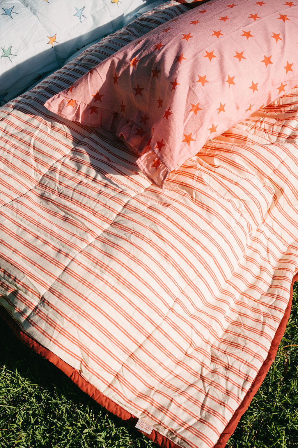 Holiday Stripe Reversible Quilt