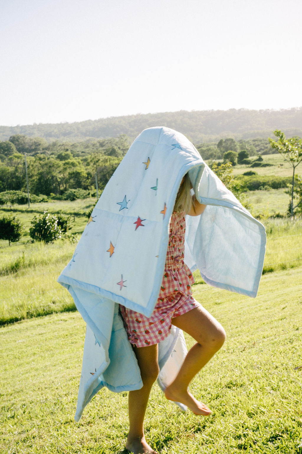 Retro Star Reversible Rainbow Quilt