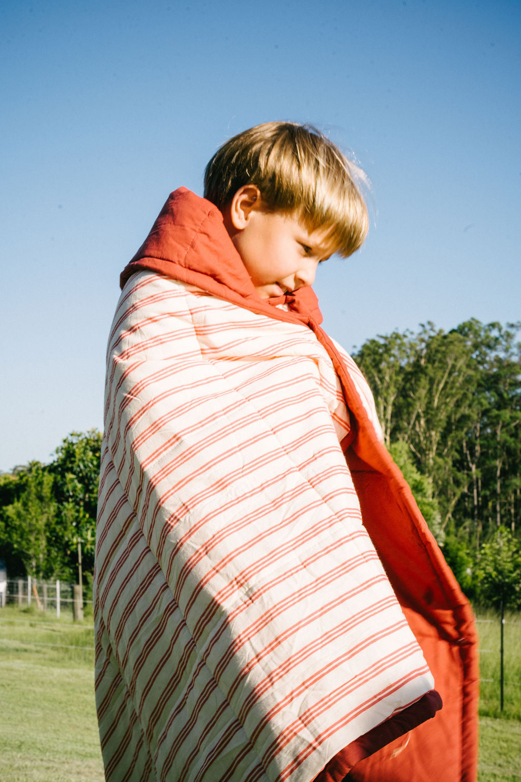 Holiday Stripe Reversible Quilt