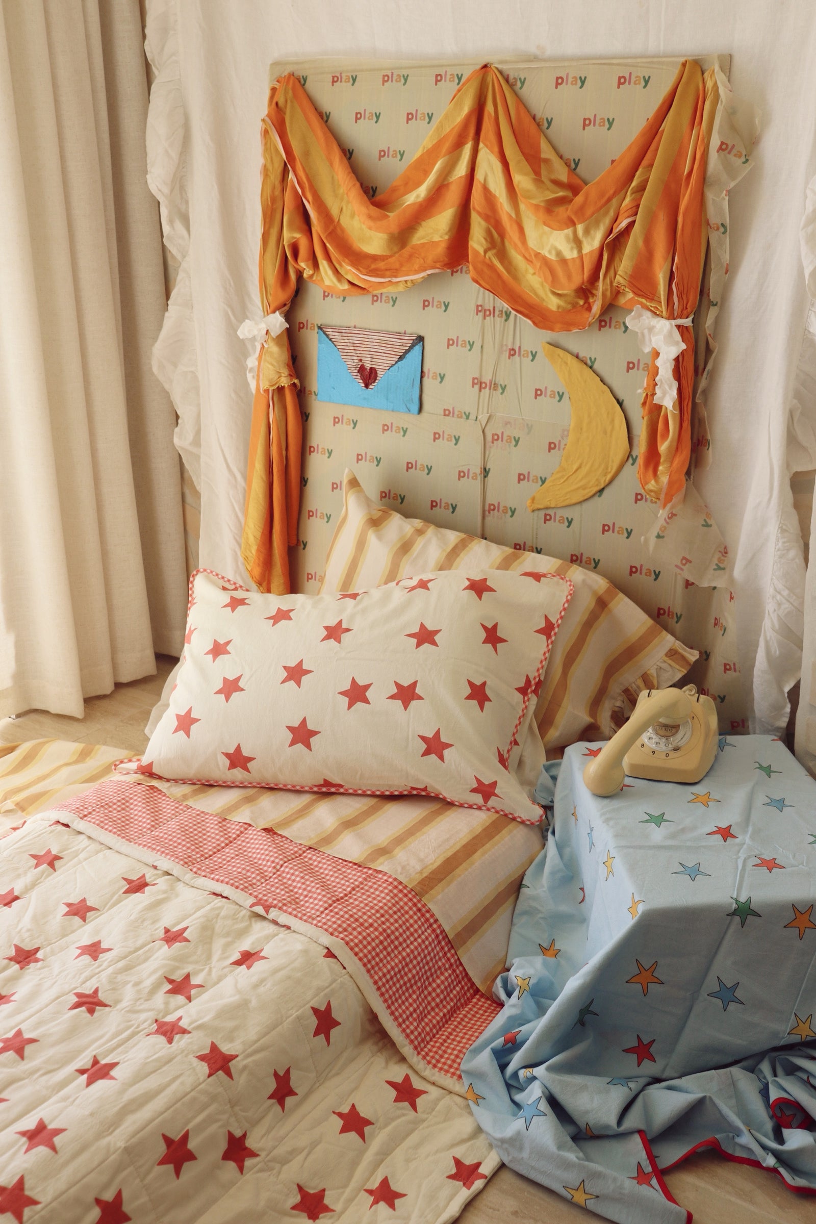 PRE ORDER Play Stripe Frill Sheet Set