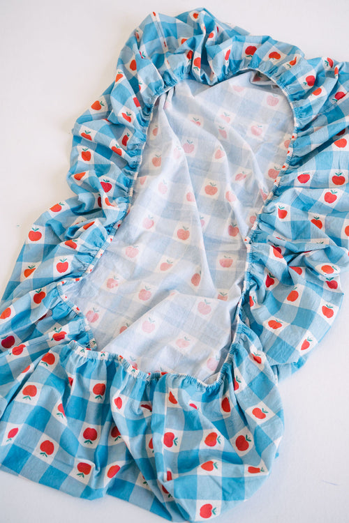 Apple Patch Frill Sheet Set