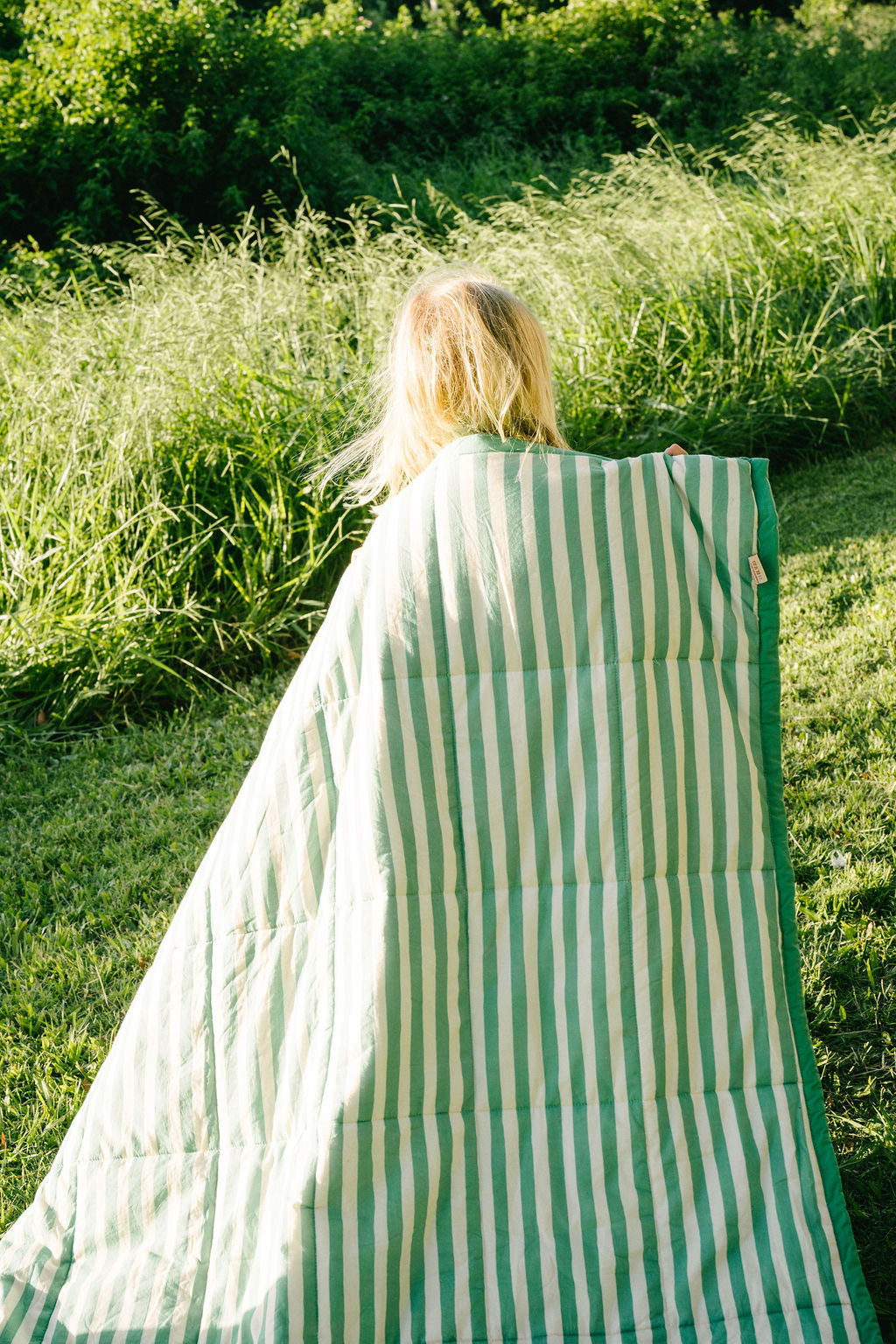 Meadow Stripe Reversible Quilt