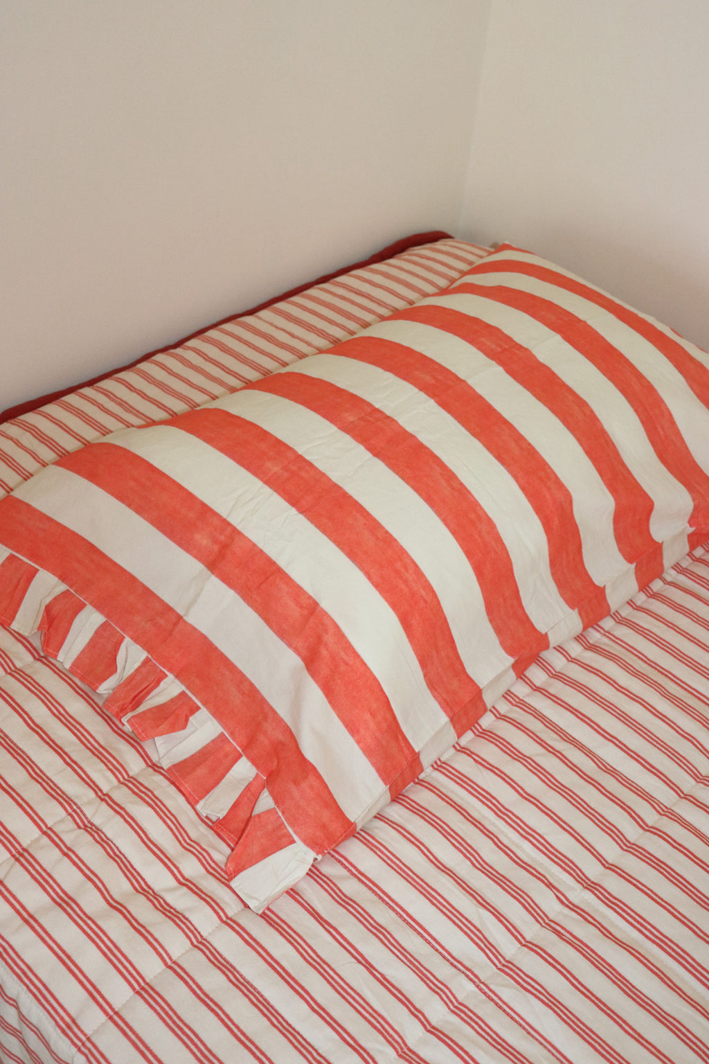 Cherry Stripe Pillow Case Separates