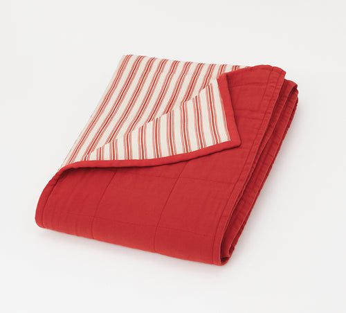 Holiday Stripe Reversible Quilt