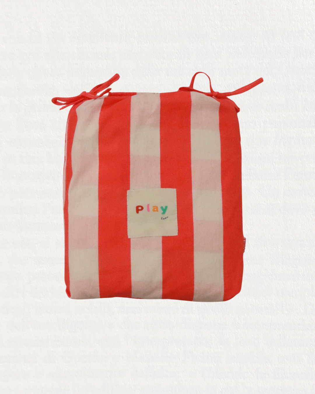 Cherry Stripe Fitted Sheet Set