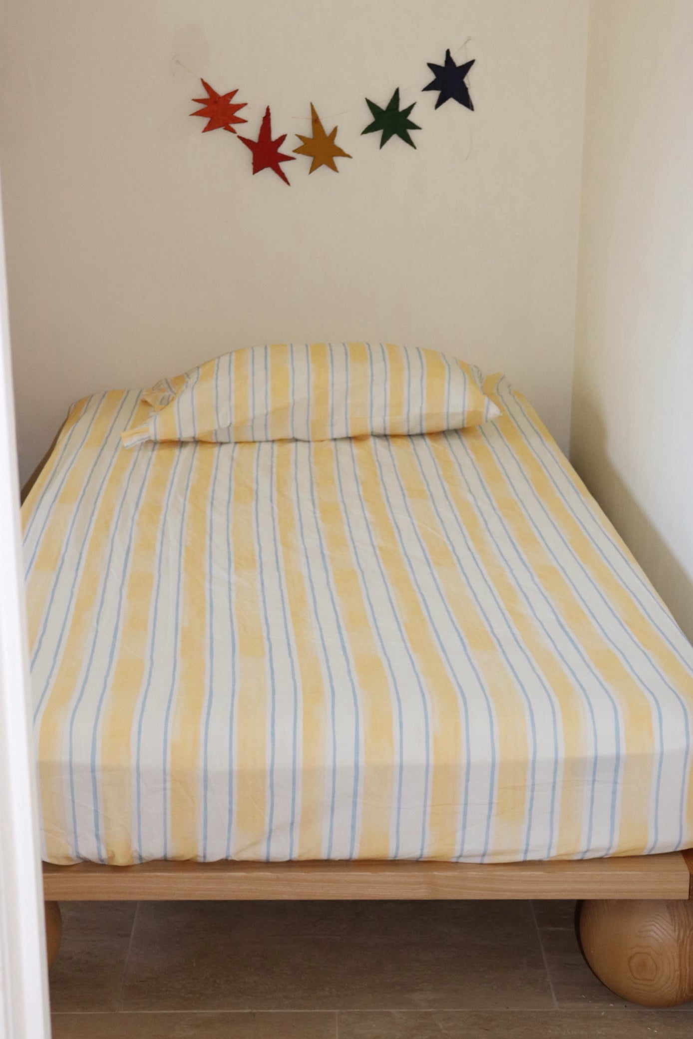 PRE ORDER Sea Stripe Fitted Sheet + Pillowcase