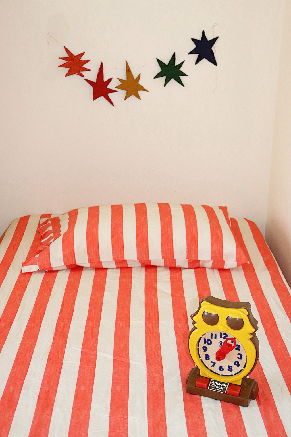 PRE ORDER Cherry Stripe Fitted Sheet + Pillowcase