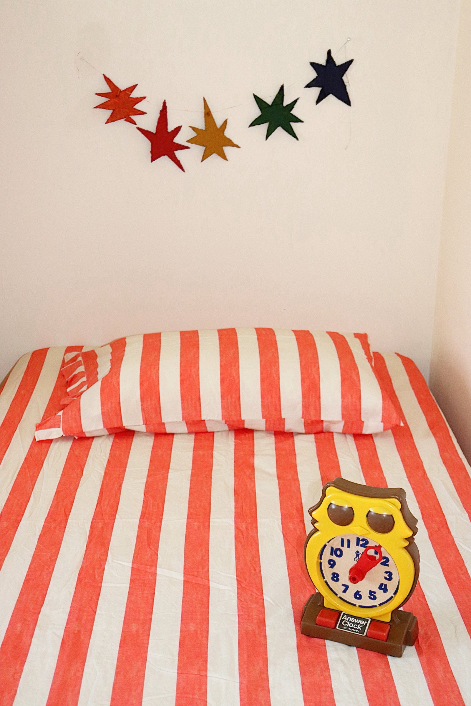 PRE ORDER Cherry Stripe Fitted Sheet + Pillowcase